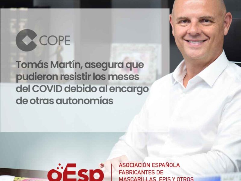 Tomás Martín, asegura que pudieron resistir los meses del COVID debido al encargo de otras autonomías